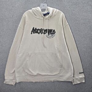 VINTAGE Aeropostale Men Sweatshirt 2XL White Logo Embroidered Skater Surf Y2K